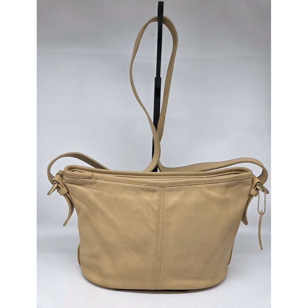 Coach 4143 Worth Bag Glove‑Tanned Leather Shoulder Bag Beige Vintage Made USA